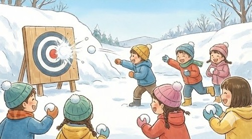 雪玉射的